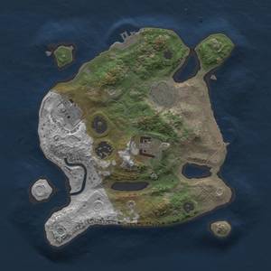 Thumbnail Rust Map: Procedural Map, Size: 2500, Seed: 121, 15 Monuments