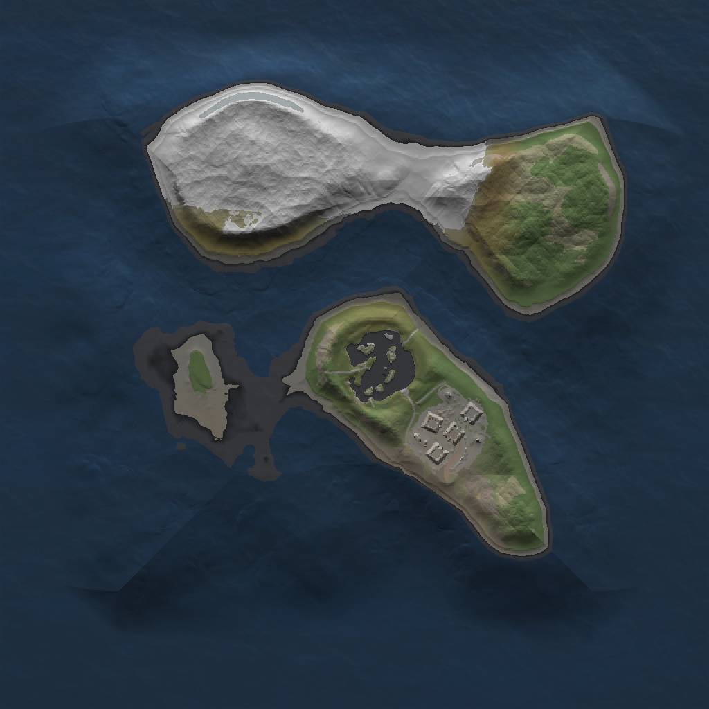 Rust Map: Barren, Size: 1500, Seed: 1234, 4 Monuments