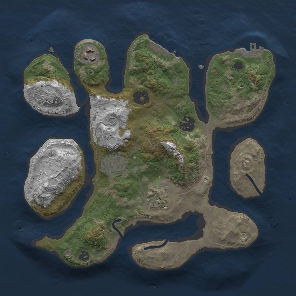 Rust Map: Procedural Map, Size: 2900, Seed: 61, 15 Monuments