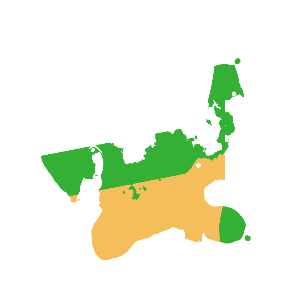 Biome Rust Map: Procedural Map, Size: 2000, Seed: 69421