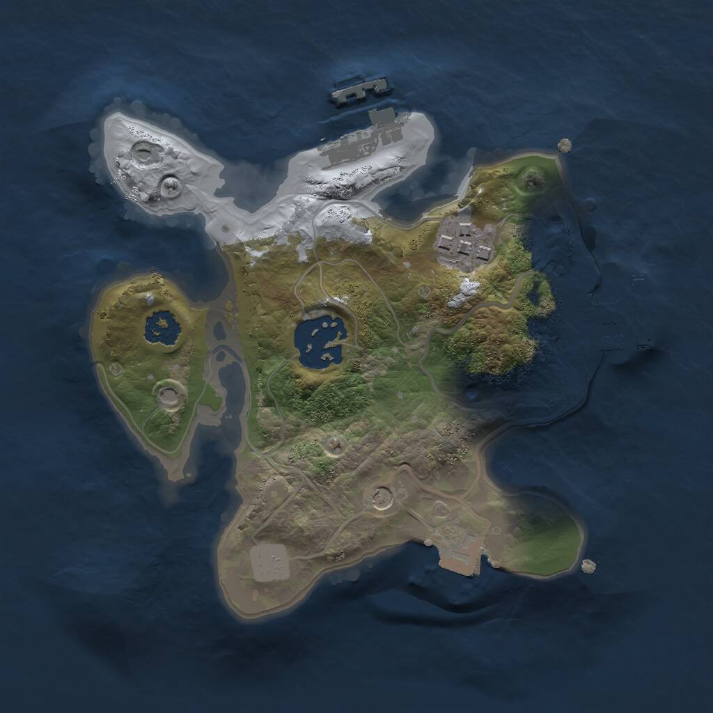 Rust Map: Procedural Map, Size: 2000, Seed: 69421, 6 Monuments