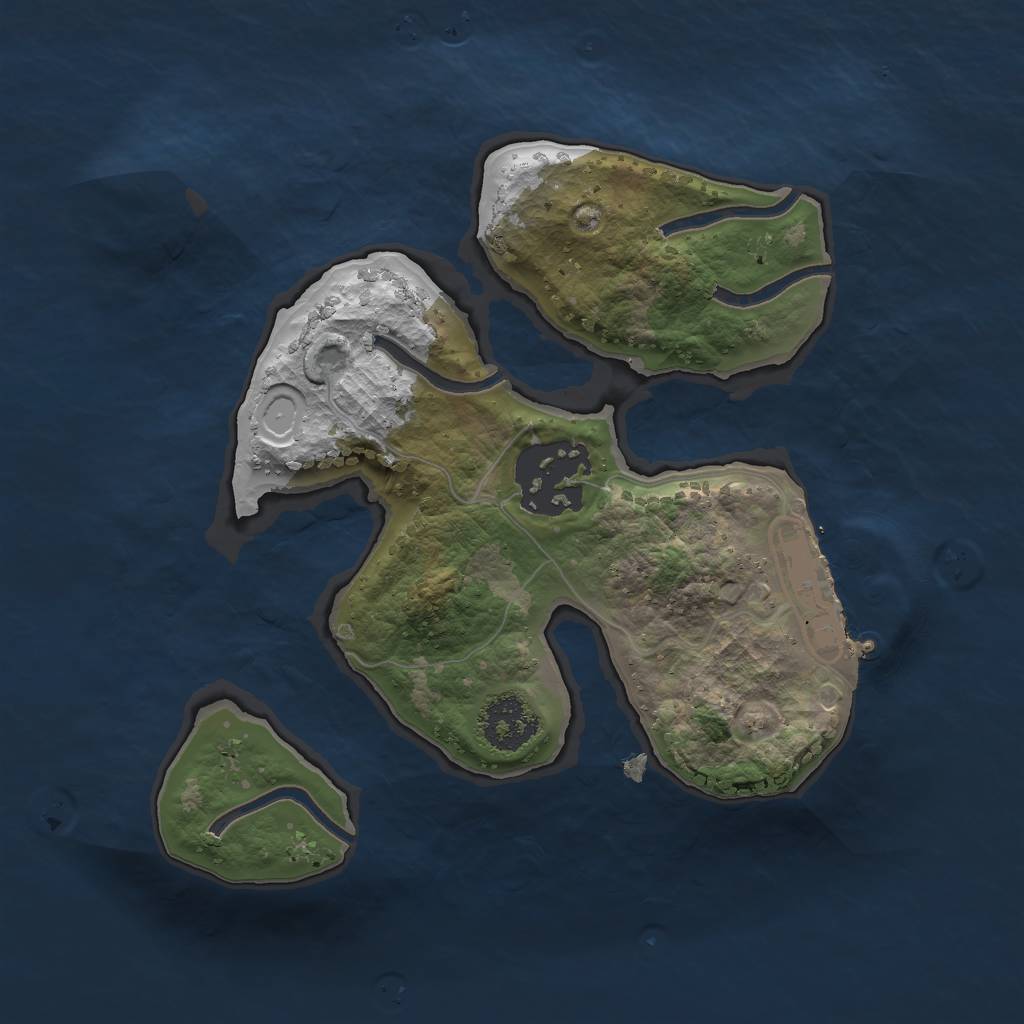 Rust Map: Procedural Map, Size: 1950, Seed: 74892397, 9 Monuments