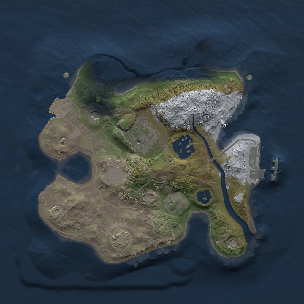 Rust Map: Procedural Map, Size: 2100, Seed: 723050805, 6 Monuments