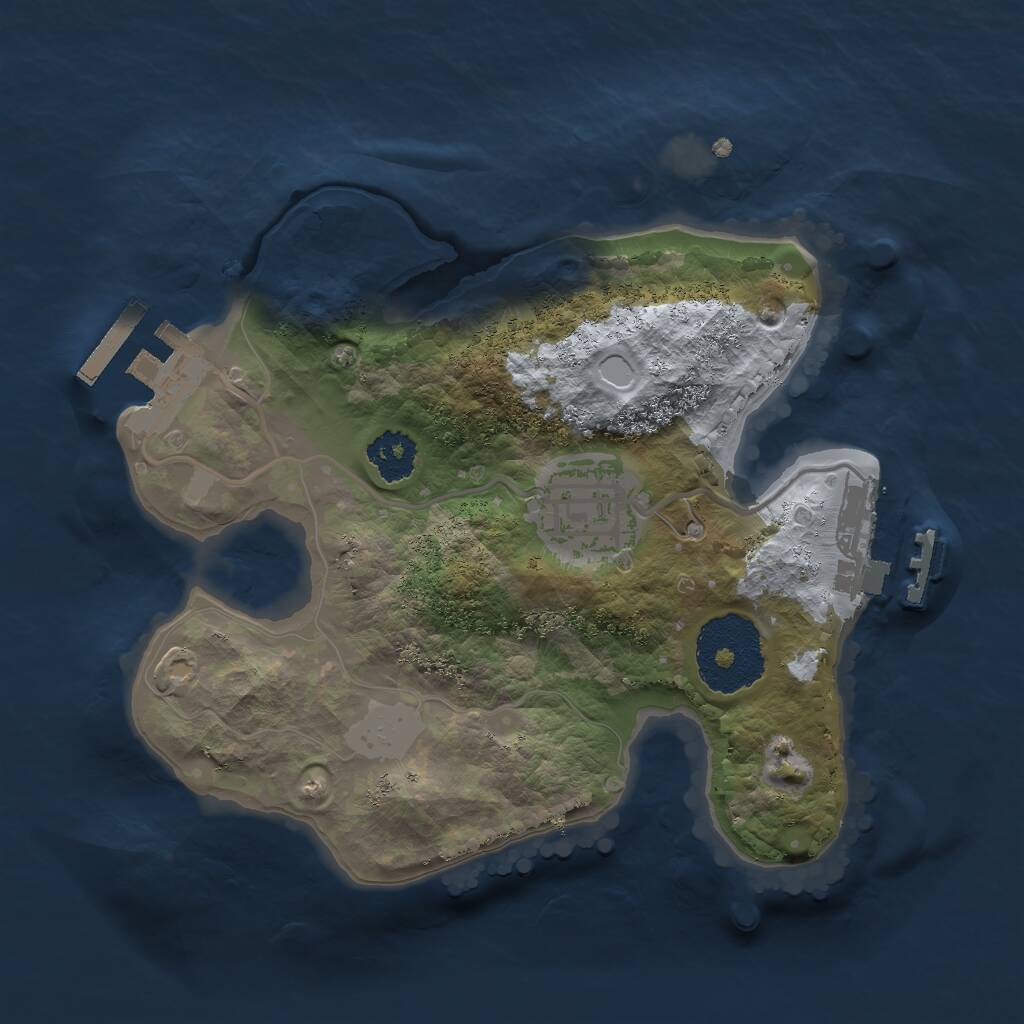 Rust Map: Procedural Map, Size: 2100, Seed: 723050805, 4 Monuments