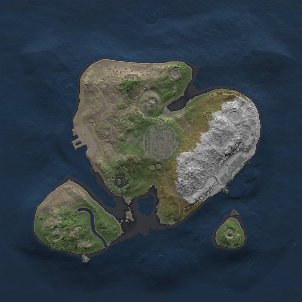 Rust Map: Procedural Map, Size: 2000, Seed: 1984158484, 10 Monuments