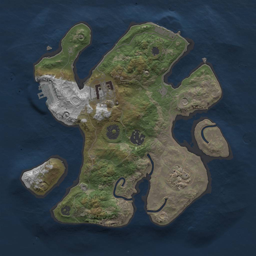 Rust Map: Procedural Map, Size: 2627, Seed: 12020805, 11 Monuments