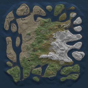 Thumbnail Rust Map: Procedural Map, Size: 4500, Seed: 5243, 19 Monuments