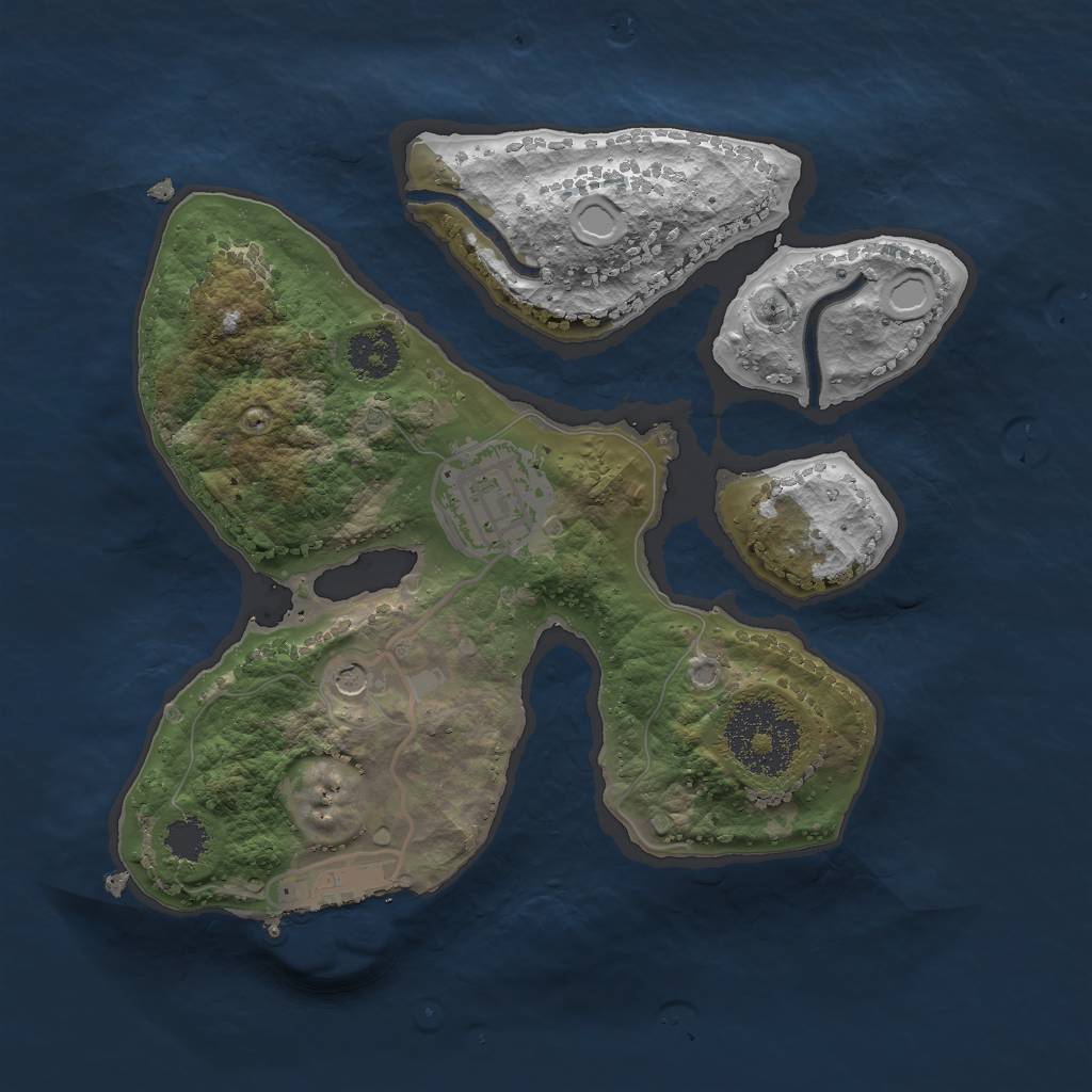 Rust Map: Procedural Map, Size: 2200, Seed: 1328763729, 11 Monuments