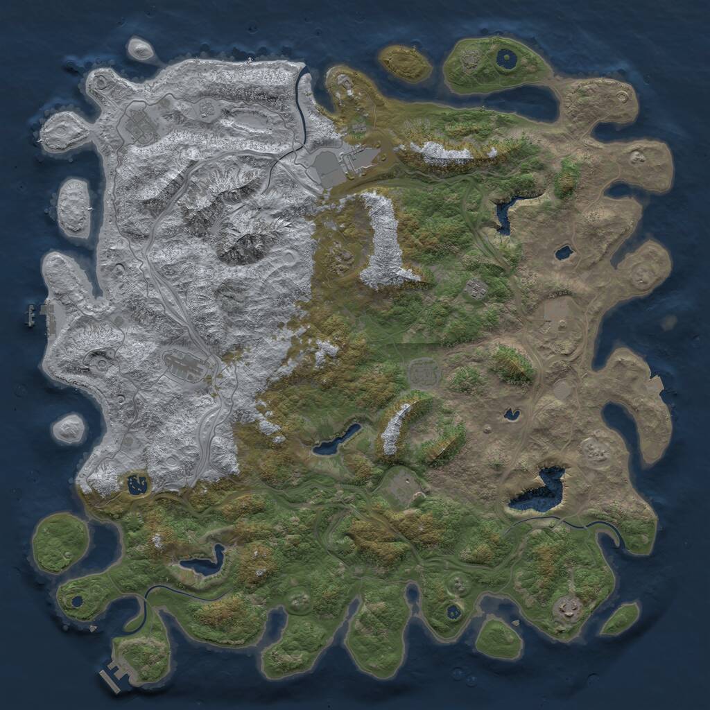 Rust Map: Procedural Map, Size: 5200, Seed: 20210822, 16 Monuments