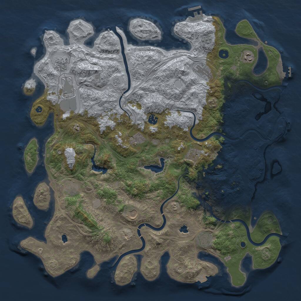 Rust Map: Procedural Map, Size: 4700, Seed: 835, 17 Monuments