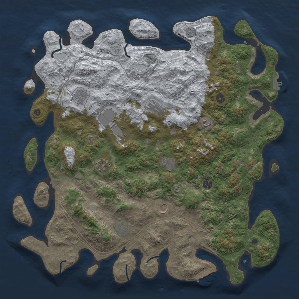 Rust Map: Procedural Map, Size: 4700, Seed: 835, 19 Monuments