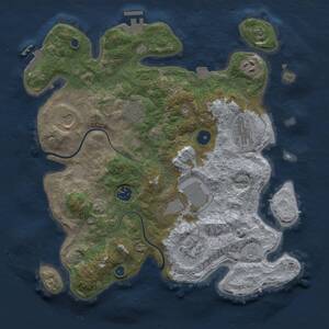 Thumbnail Rust Map: Procedural Map, Size: 3500, Seed: 956154, 13 Monuments