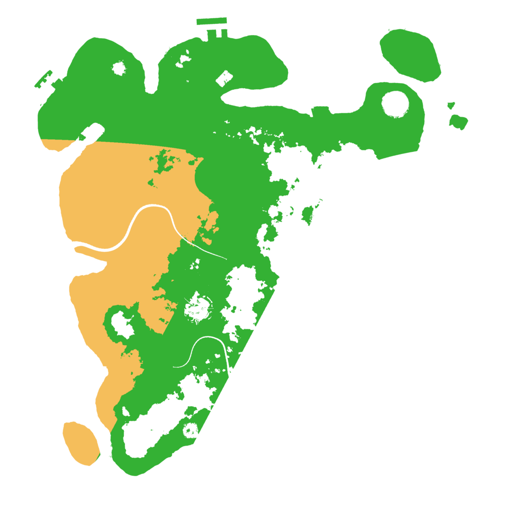 Biome Rust Map: Procedural Map, Size: 3500, Seed: 956154