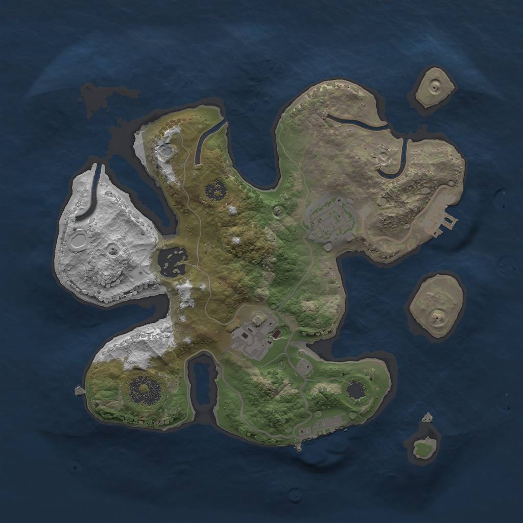 Rust Map: Procedural Map, Size: 2500, Seed: 116743814, 13 Monuments