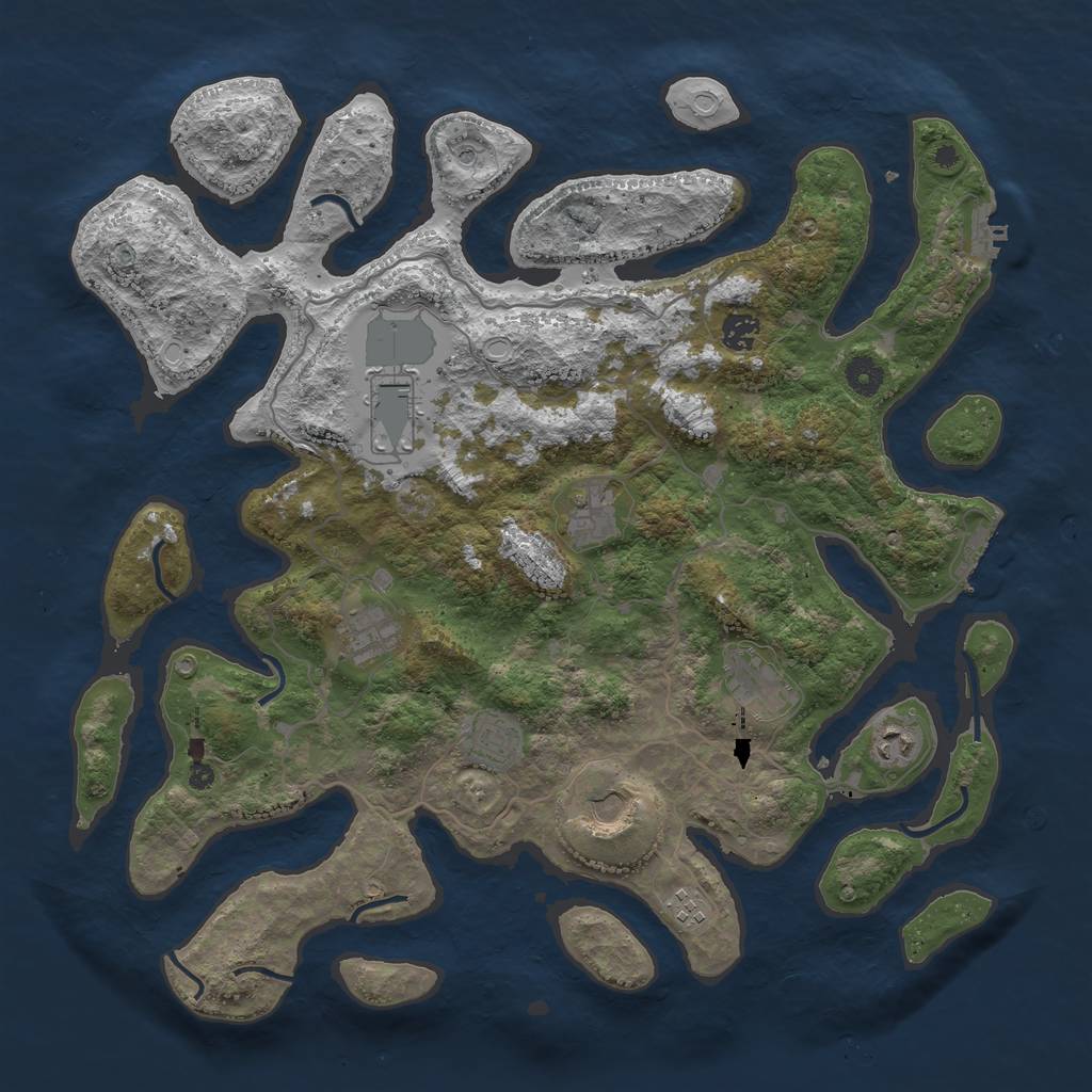 Rust Map: Procedural Map, Size: 4250, Seed: 22082021, 20 Monuments