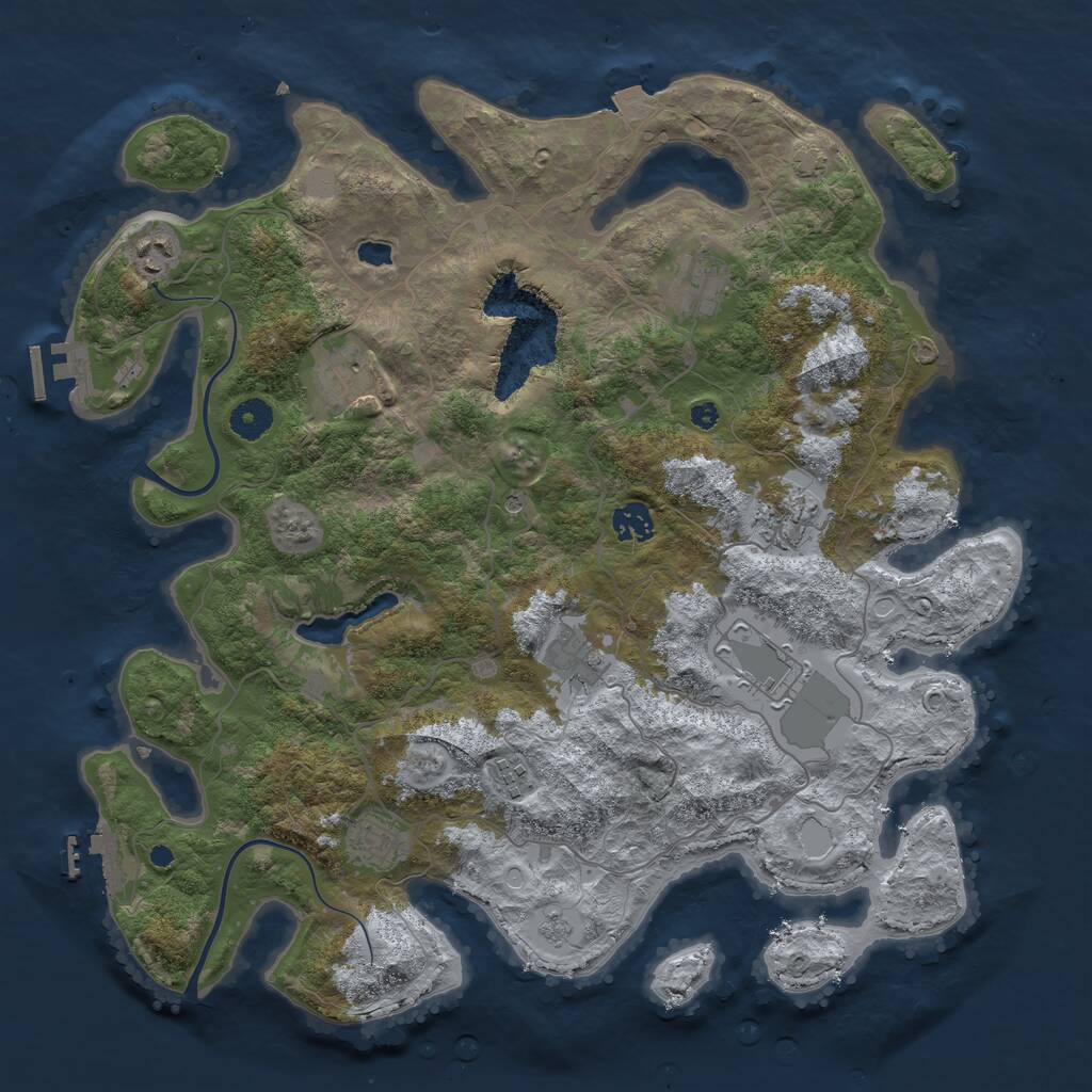 Rust Map: Procedural Map, Size: 4000, Seed: 177180746, 15 Monuments