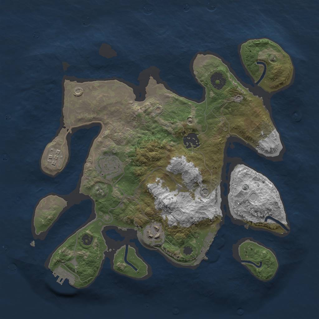 Rust Map: Procedural Map, Size: 3000, Seed: 28403, 15 Monuments