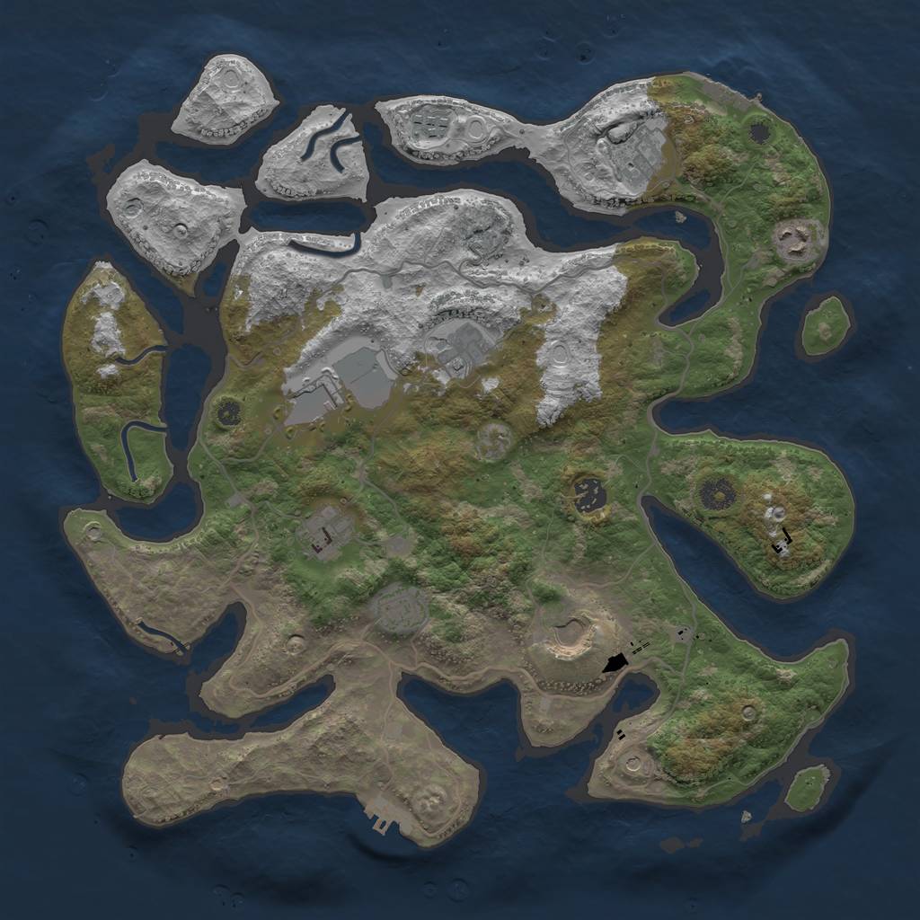 Rust Map: Procedural Map, Size: 4000, Seed: 7182021, 20 Monuments