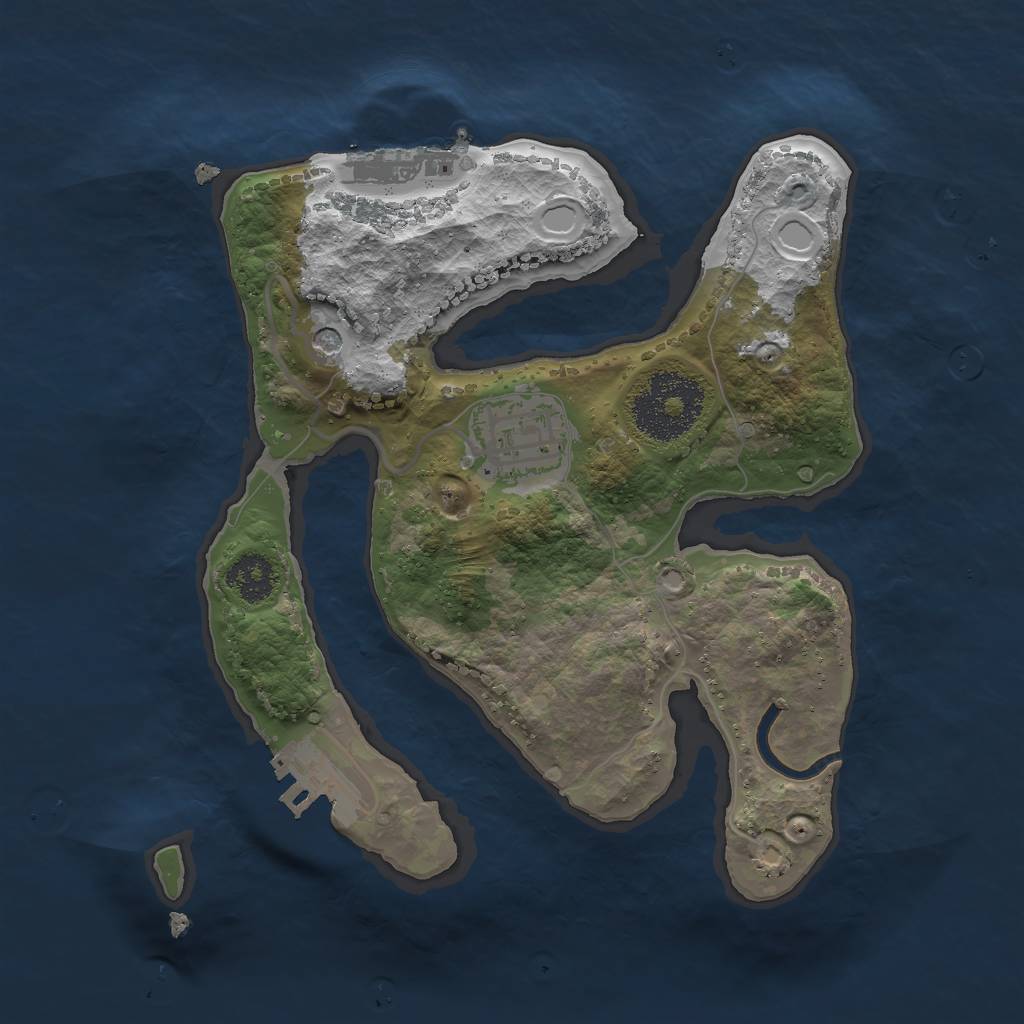 Rust Map: Procedural Map, Size: 2231, Seed: 1974, 12 Monuments