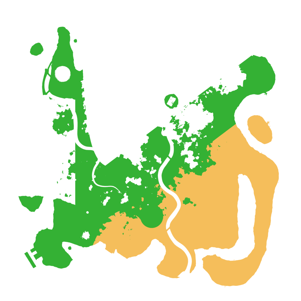 Biome Rust Map: Procedural Map, Size: 3500, Seed: 88751