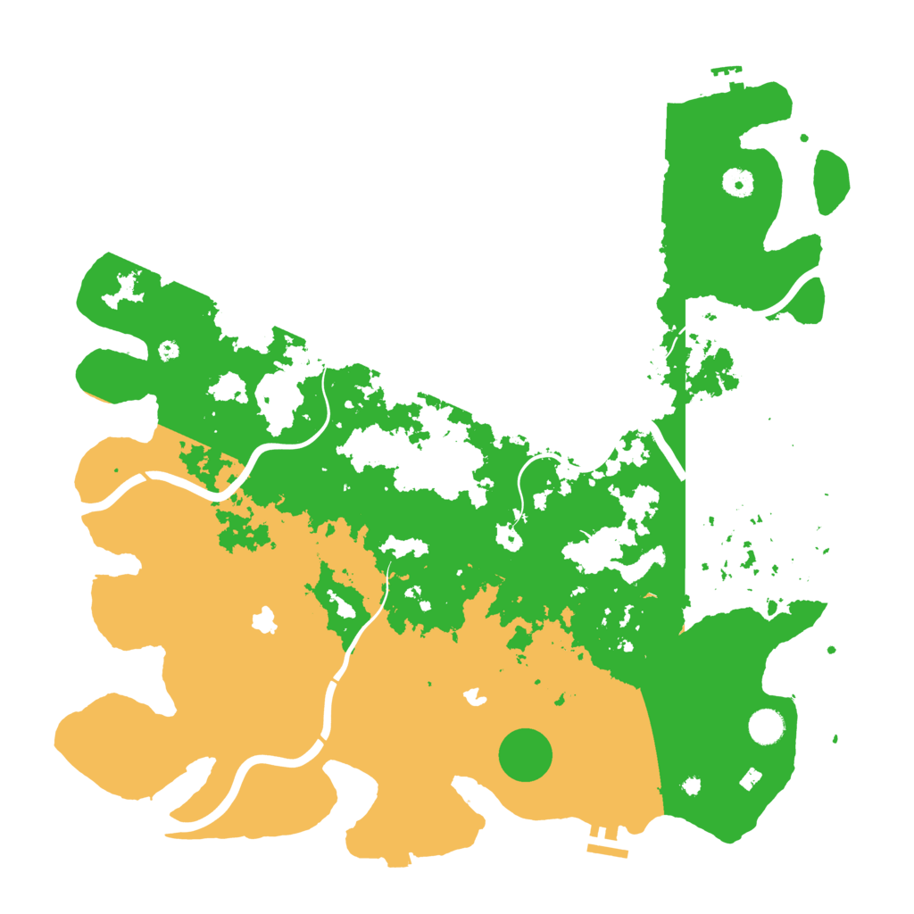 Biome Rust Map: Procedural Map, Size: 4500, Seed: 1234579
