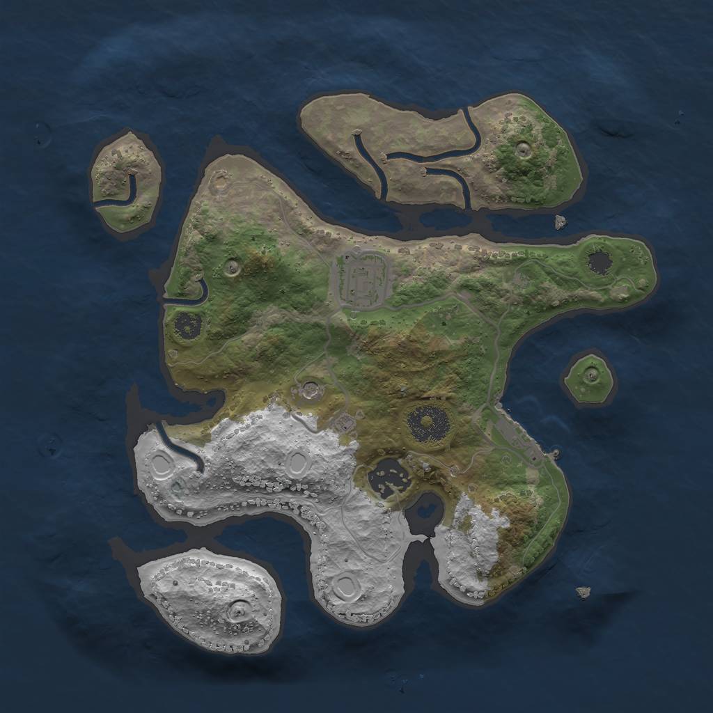 Rust Map: Procedural Map, Size: 2700, Seed: 1204477791, 12 Monuments