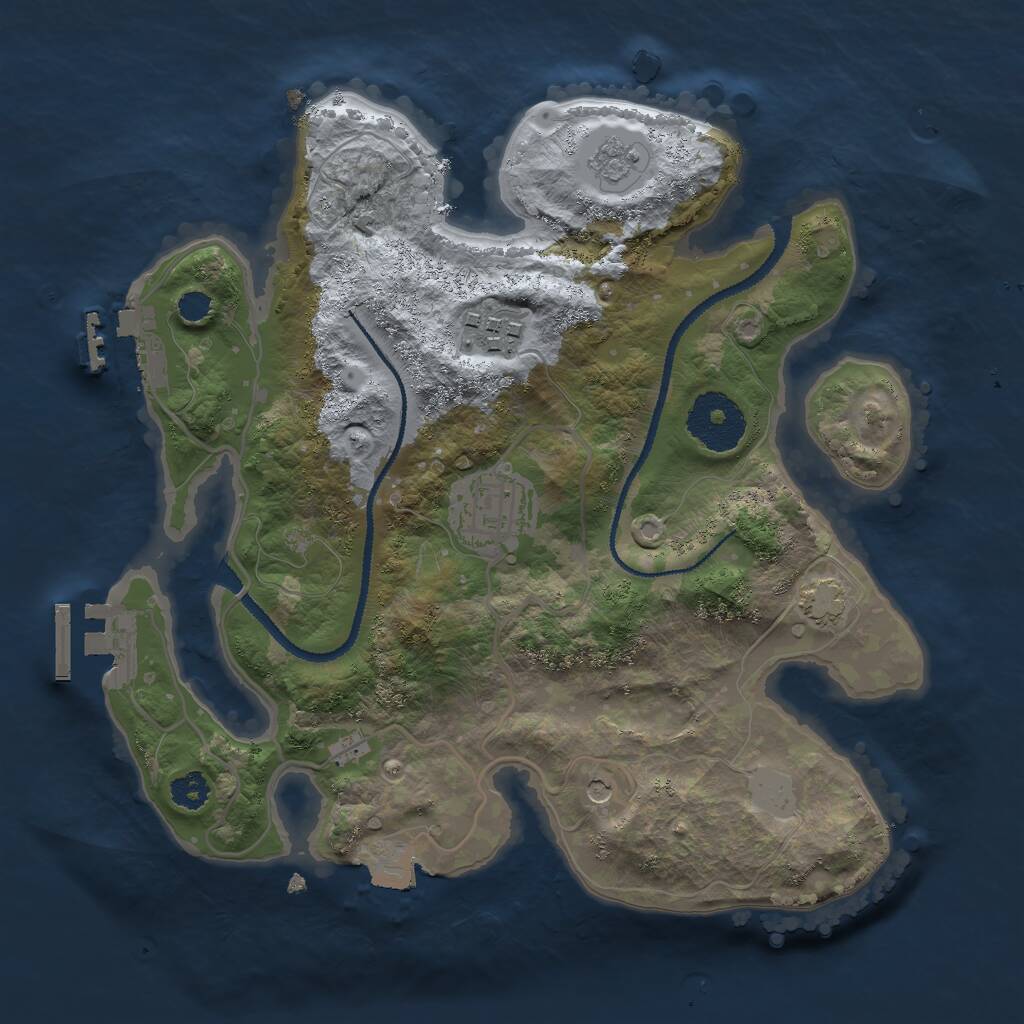 Rust Map: Procedural Map, Size: 2700, Seed: 276, 8 Monuments