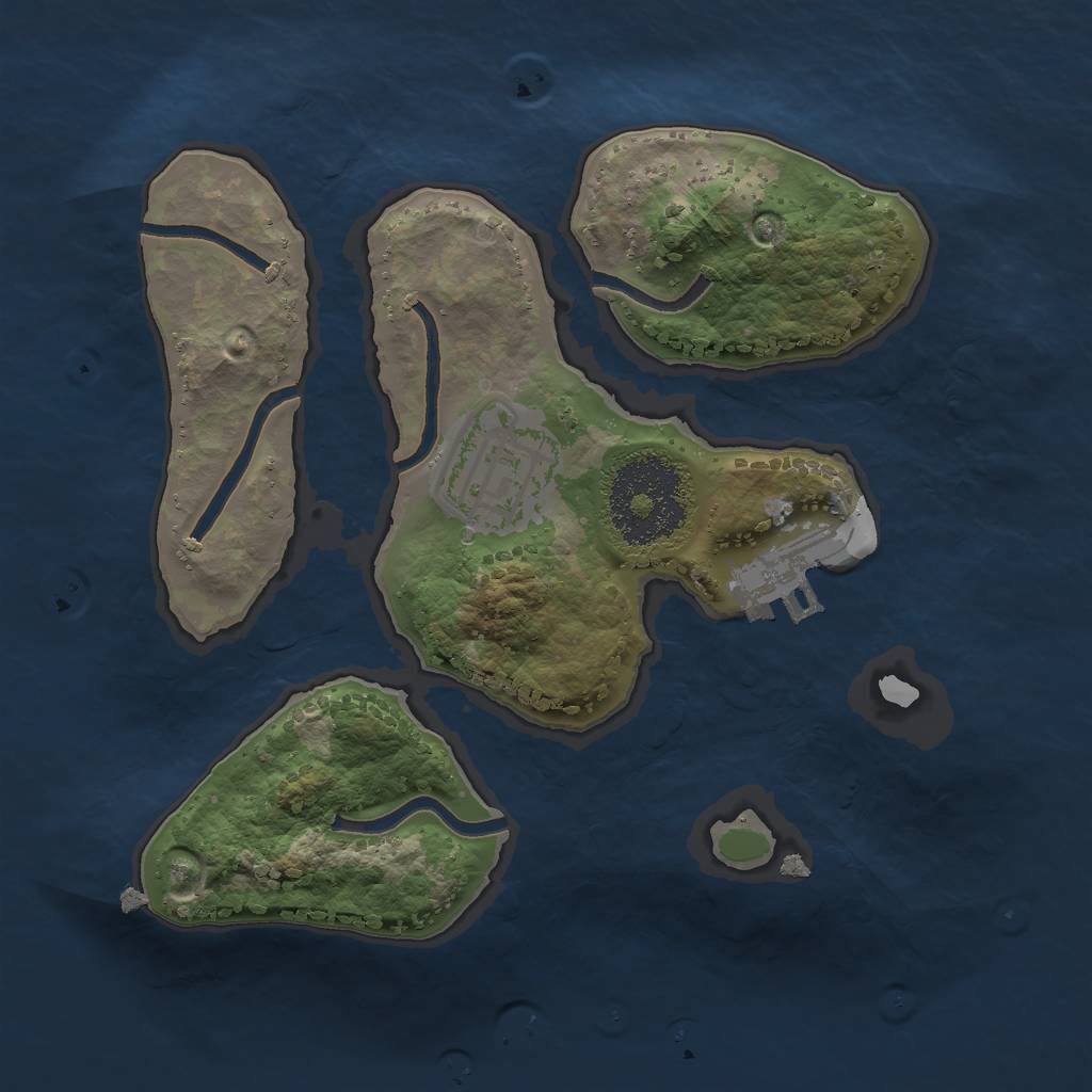 Rust Map: Procedural Map, Size: 2000, Seed: 96541, 9 Monuments