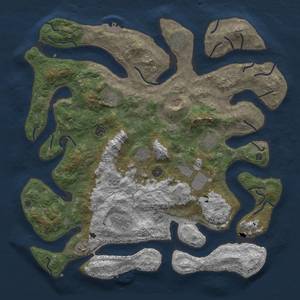 Thumbnail Rust Map: Procedural Map, Size: 4500, Seed: 208, 21 Monuments