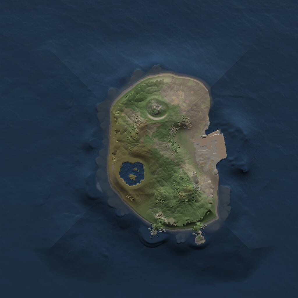 Rust Map: Procedural Map, Size: 1200, Seed: 1111112, 1 Monuments