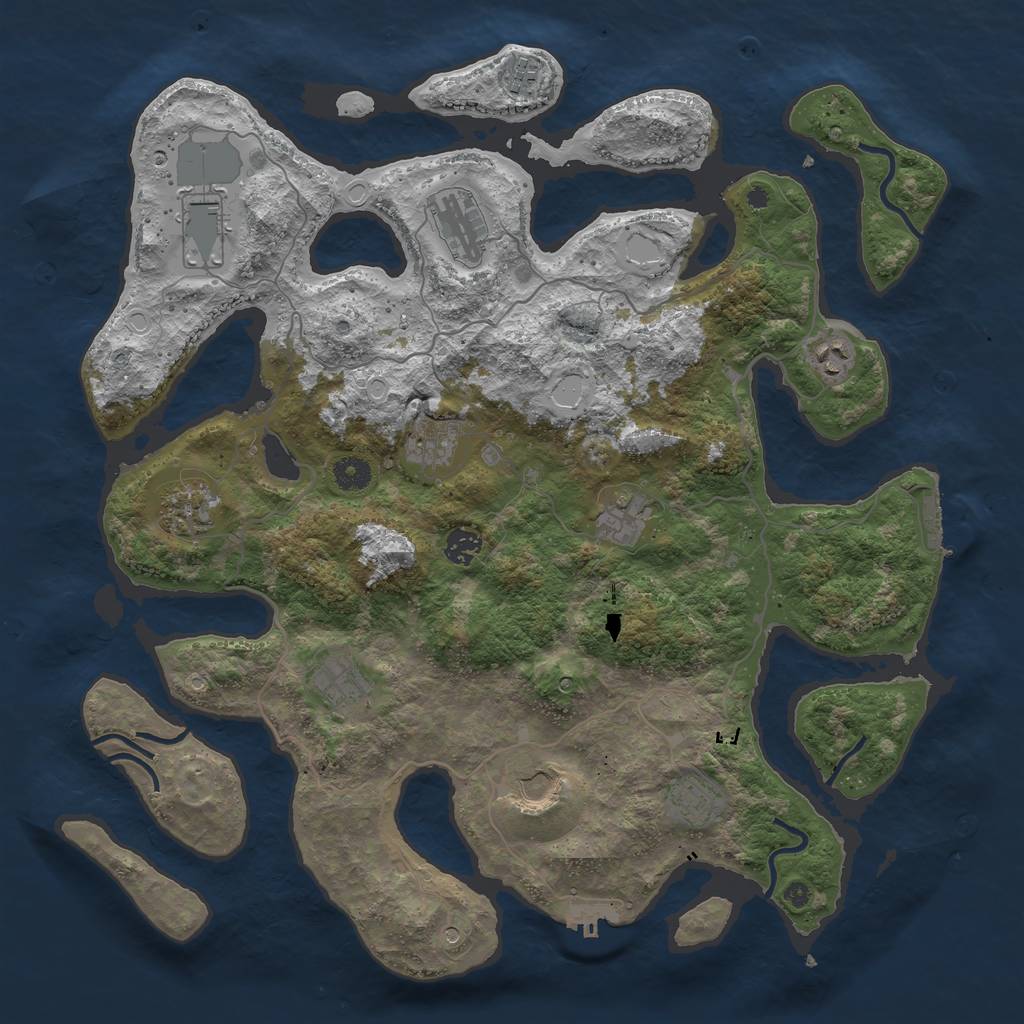 Rust Map: Procedural Map, Size: 4250, Seed: 25498, 22 Monuments