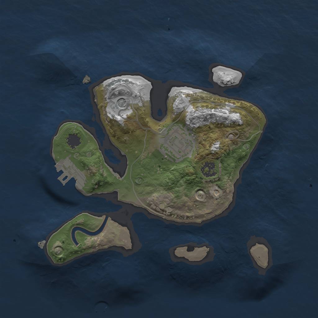 Rust Map: Procedural Map, Size: 2000, Seed: 262956144, 10 Monuments