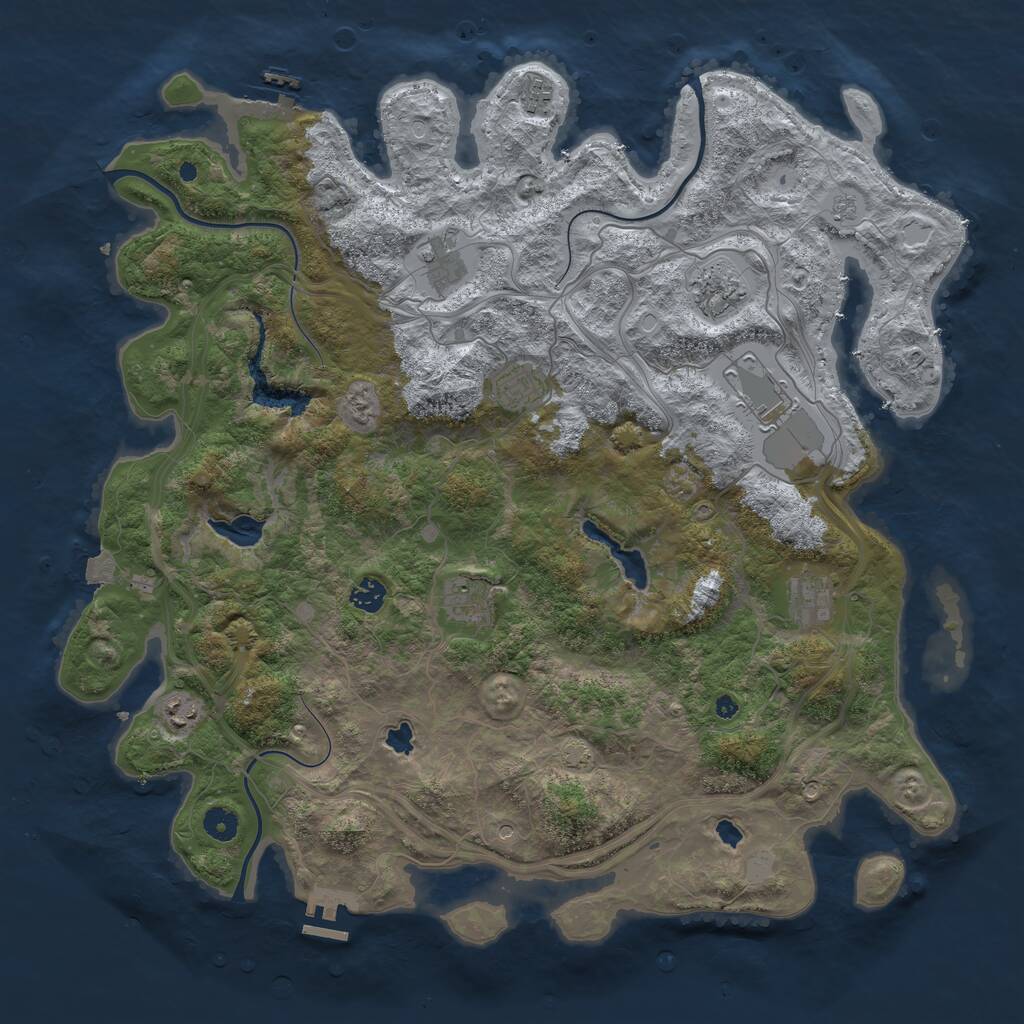 Rust Map: Procedural Map, Size: 4500, Seed: 116440807, 15 Monuments