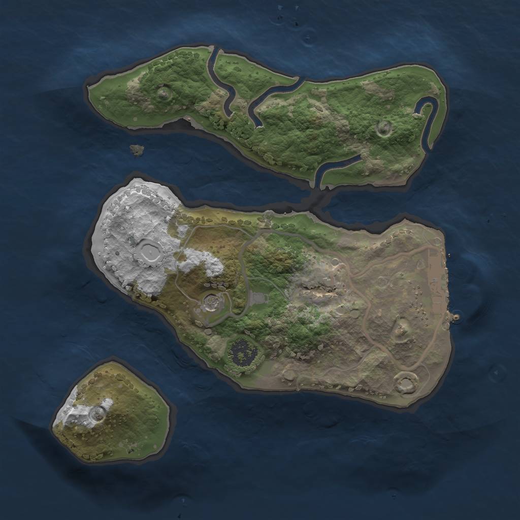 Rust Map: Procedural Map, Size: 2000, Seed: 111123, 9 Monuments