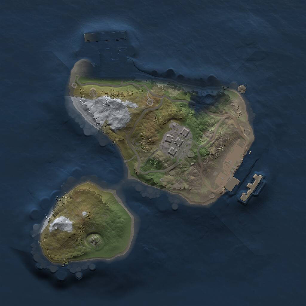 Rust Map: Procedural Map, Size: 1500, Seed: 111123, 4 Monuments