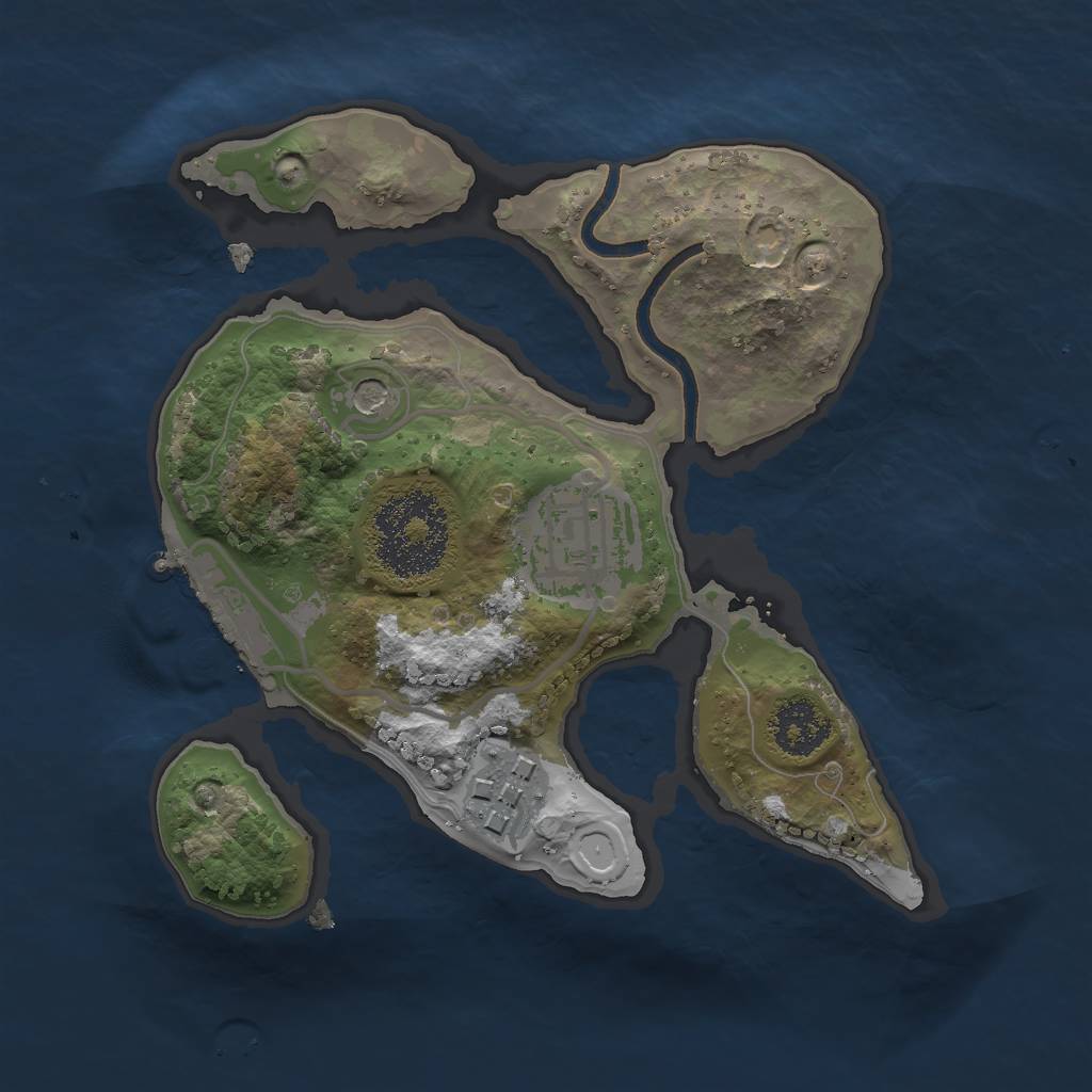 Rust Map: Procedural Map, Size: 2000, Seed: 37816498, 12 Monuments