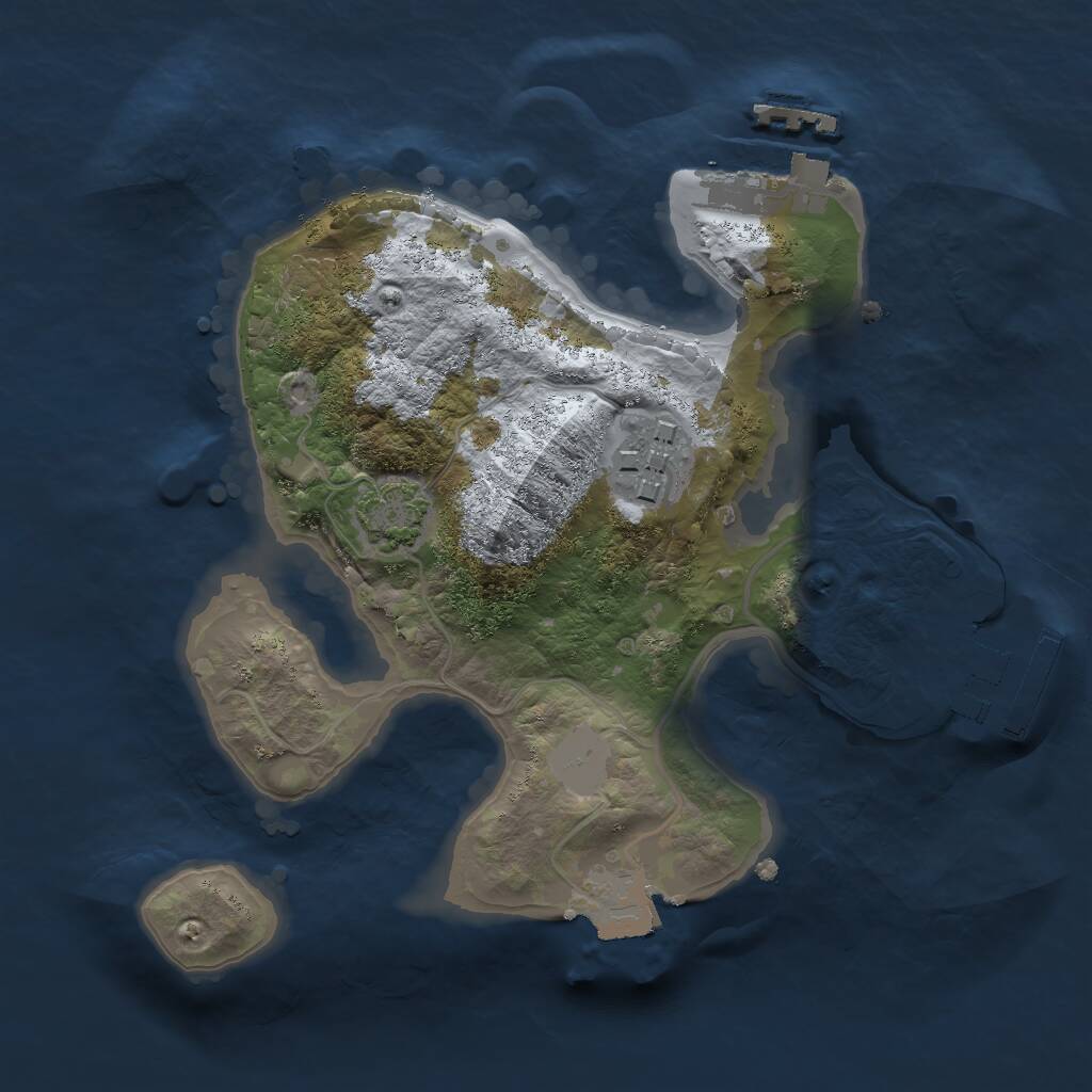Rust Map: Procedural Map, Size: 2000, Seed: 111111, 5 Monuments