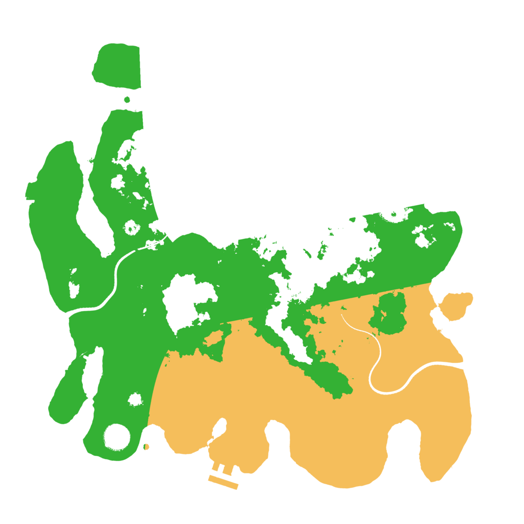 Biome Rust Map: Procedural Map, Size: 3500, Seed: 121268539