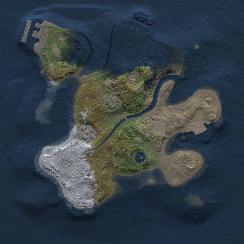 Rust Map: Procedural Map, Size: 2200, Seed: 1780420007, 7 Monuments