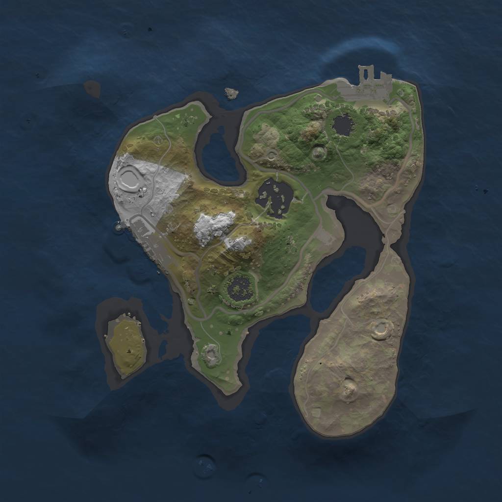 Rust Map: Procedural Map, Size: 2000, Seed: 91, 10 Monuments