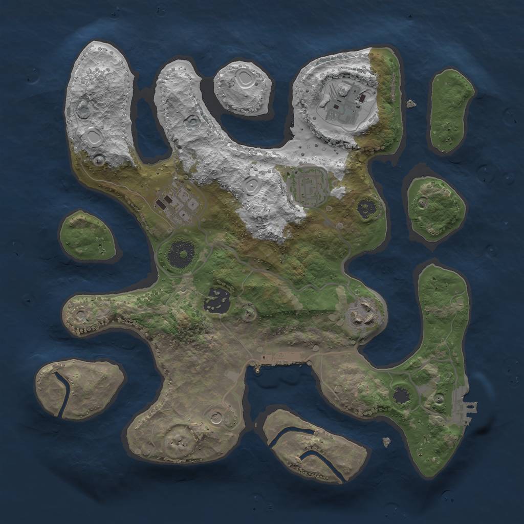 Rust Map: Procedural Map, Size: 2900, Seed: 3060, 16 Monuments