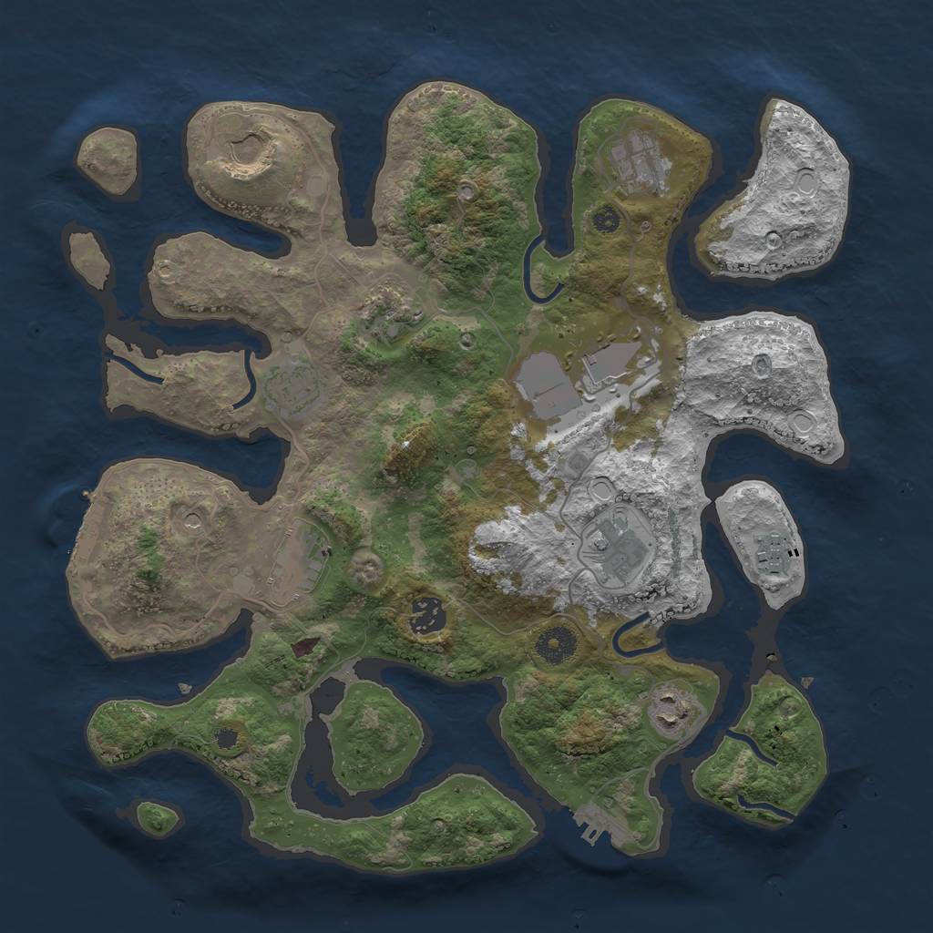 Rust Map: Procedural Map, Size: 3650, Seed: 21061998, 21 Monuments