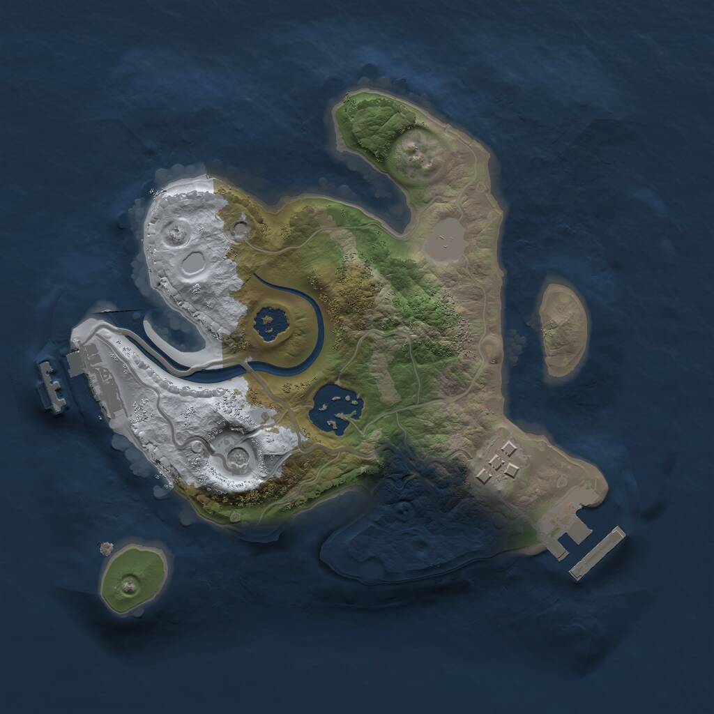 Rust Map: Procedural Map, Size: 2137, Seed: 2137, 6 Monuments