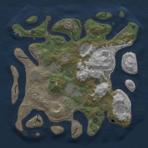 Thumbnail Rust Map: Procedural Map, Size: 4000, Seed: 800000, 19 Monuments