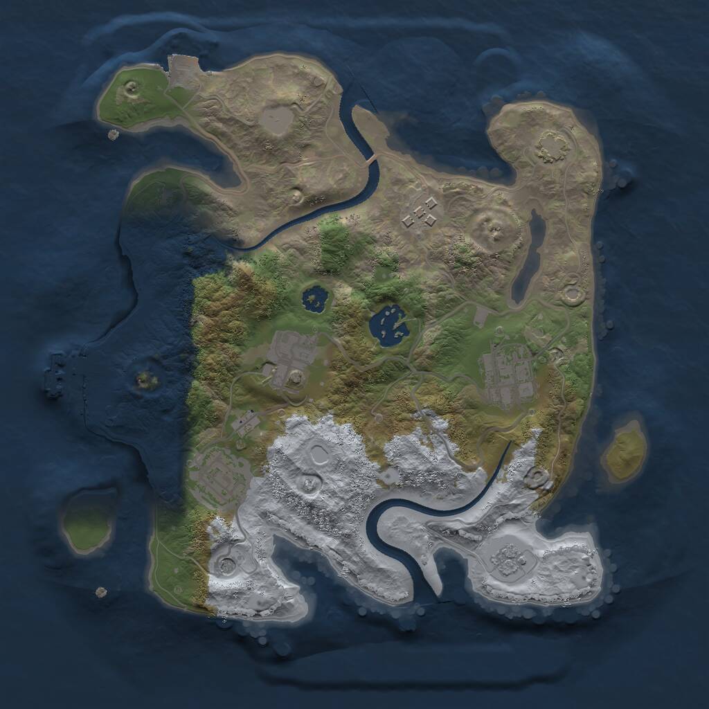Rust Map: Procedural Map, Size: 2700, Seed: 321, 10 Monuments