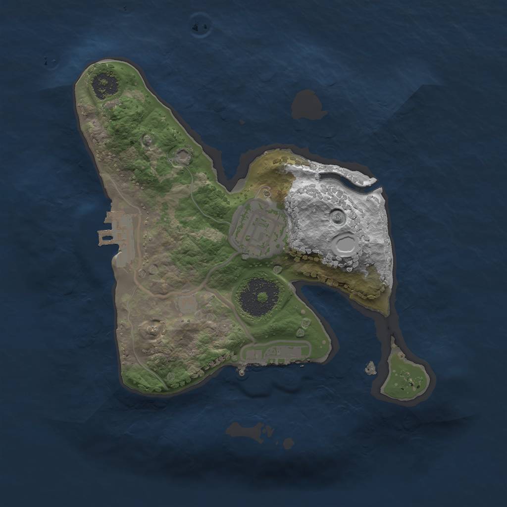 Rust Map: Procedural Map, Size: 2000, Seed: 387640050, 10 Monuments