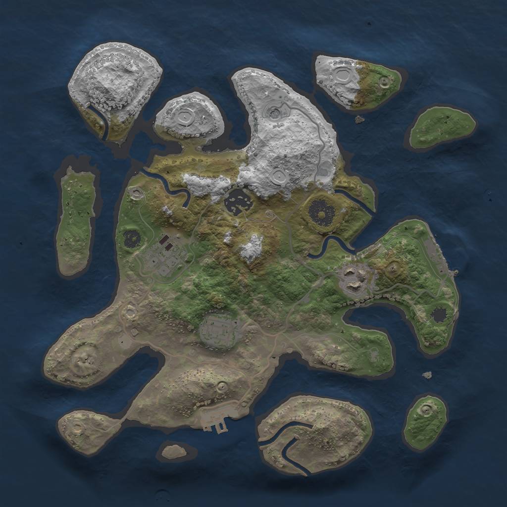 Rust Map: Procedural Map, Size: 2900, Seed: 824, 15 Monuments