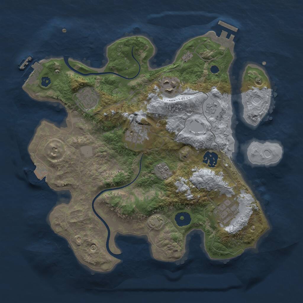 Rust Map: Procedural Map, Size: 3000, Seed: 335592505, 11 Monuments