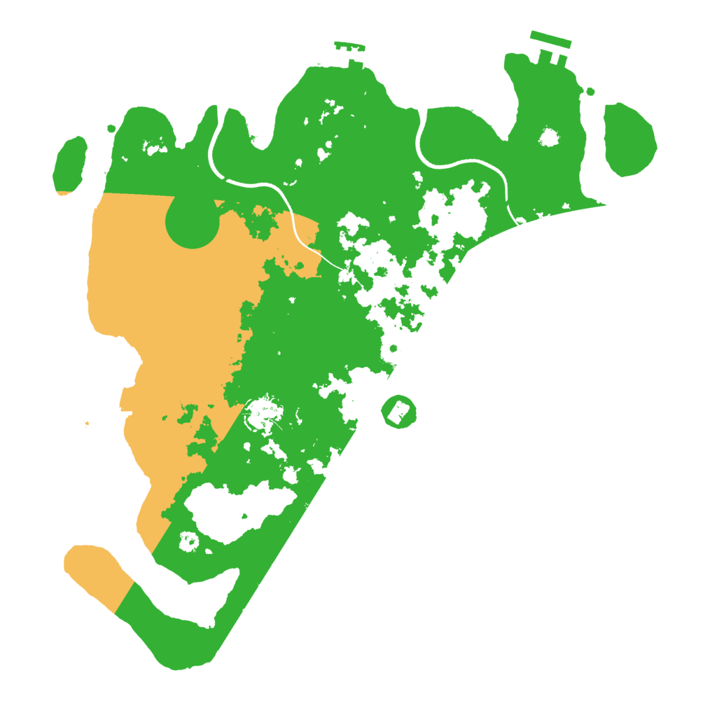 Biome Rust Map: Procedural Map, Size: 3500, Seed: 529126969