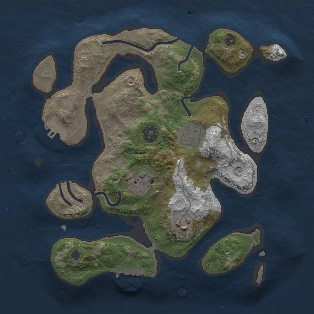 Rust Map: Procedural Map, Size: 2800, Seed: 201010, 14 Monuments